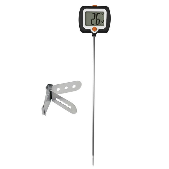 Digital Candy Thermometer with Pot Clip, Rotating Display, Instant Read Food Meat Thermometer for Candy Making or Deep Frying, 11.5in