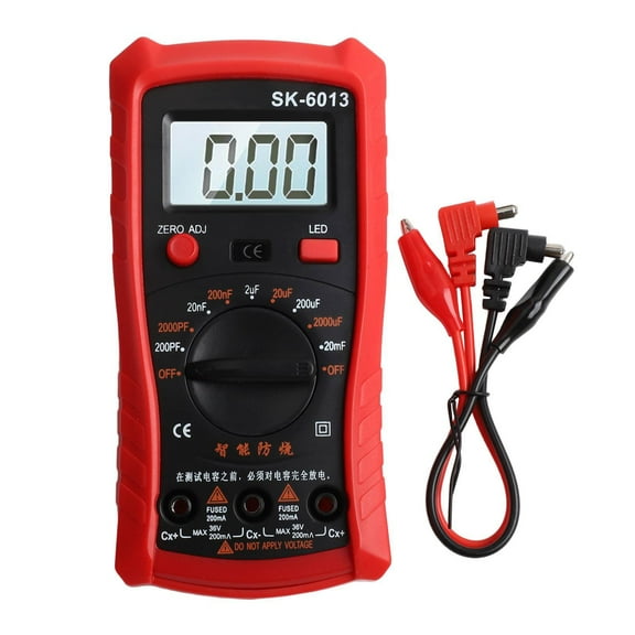 Digital Capacitance Meter With Multi Range Measurement And Fine Test Pen Design