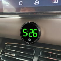 Digital Car Accessories - Stick On Digital Clock with LED Display for Automotive Use - Clear LCD Screen Car Watch Interior Gadget