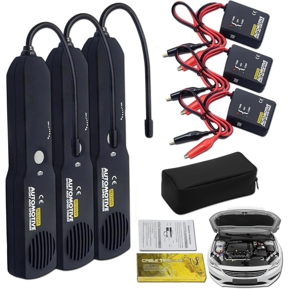 Digital Car Circuit Scanner Diagnostic Tool, Automotive Short Open Finder, 42V Compatible 7-inch Flexible Probe Non-Contact Wire Detector for Car Boat Trailer