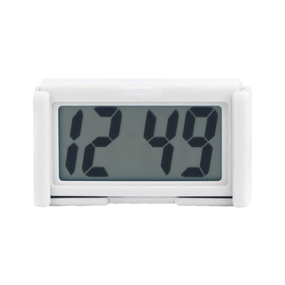 Digital Car Clock With LCD Display And Self Adhesive Pad For Dashboard Or Desk