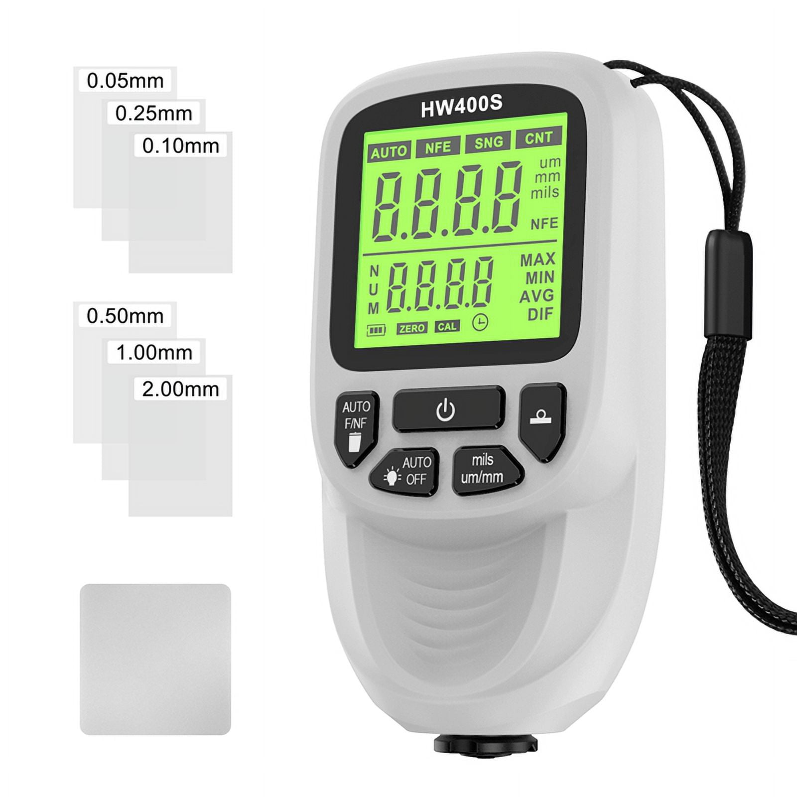 Digital Car Paint Thickness Gauge HW400S Coating Meter white