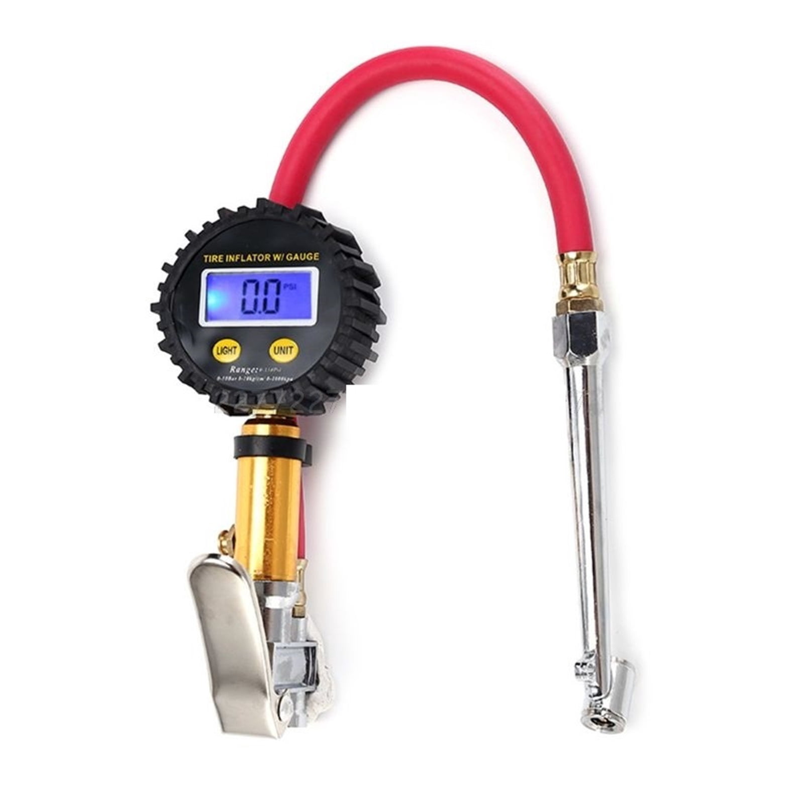 Digital Car Tire Air Pressure Inflator Gauge, LCD Display LED Backlight ...