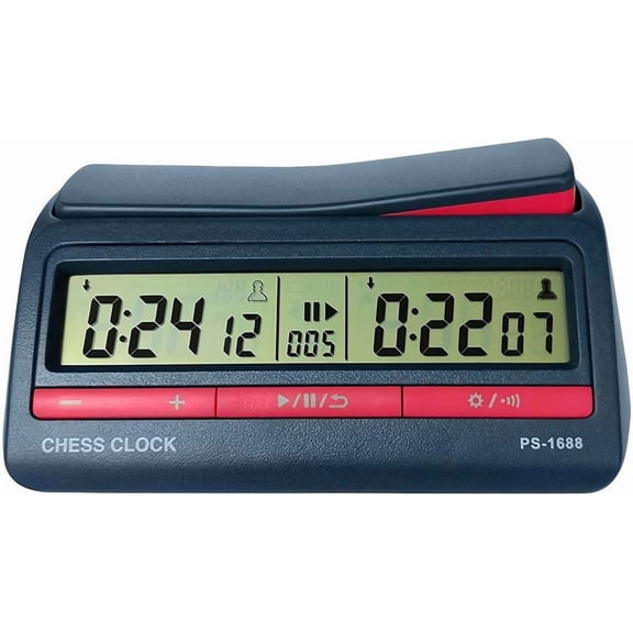 Digital Chess Clock with Countdown Timer and Memory Function, Shockproof Design, Battery-Powered for Chess and Go Tournaments