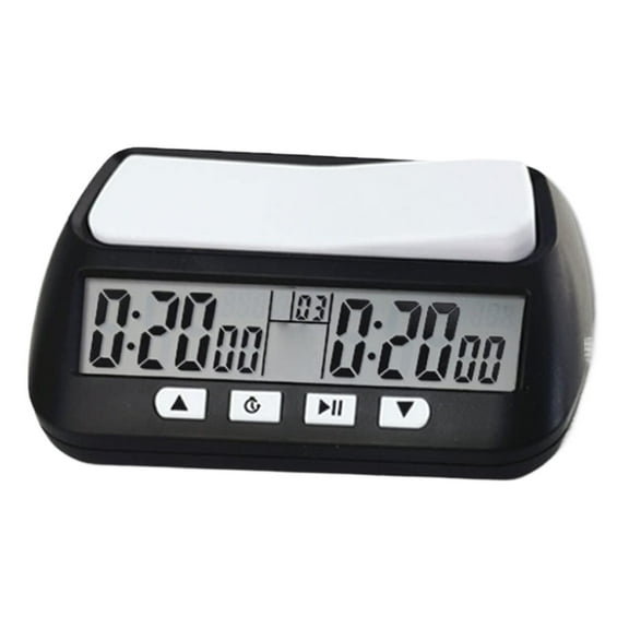 Digital Chess Timer Professional for Board Games With Alarm, 3-in-1 Multifunction Portable Clock, Digital Chess Clock - Portable Timer with Tournament and Bonus Time Features(Black,1.8x5.5x3.5")