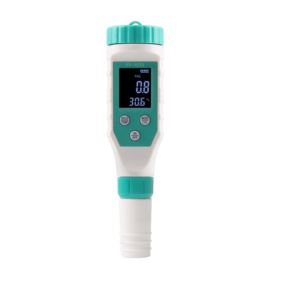 Digital Chlorine Meter PH Tester 7 In 1 SALT/ ORP/ TDS/EC/TEMP Tester CL Water Quality Analyzer for Swimming Pool Hot Spring