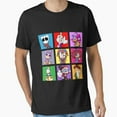 thumbnail image 1 of Digital Circus Chibi Parody Retro Cartoon Group Design Unisex T-Shirt, up to size 5XL, 1 of 2