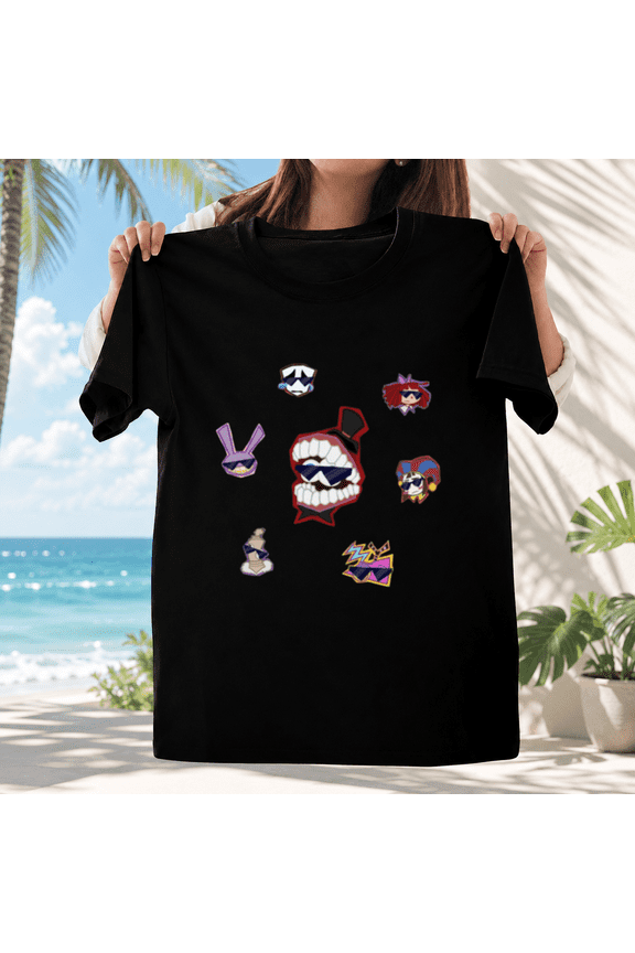 Digital Circus Cool Sunglasses Amazing Digital Circus Retro Toon Unisex T-ShirtPlus Size S–5XL Available