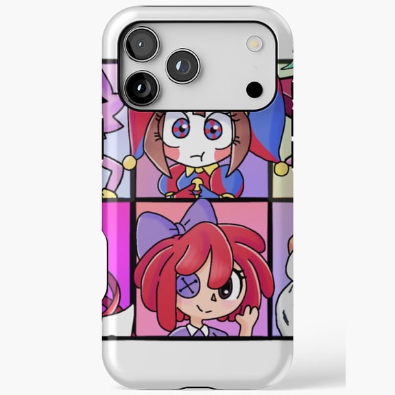 Digital Circus Full Cast Fanart Mashup Compatible Phone Case for iPhone 11 12 13 14 15 16 17 Pro Max