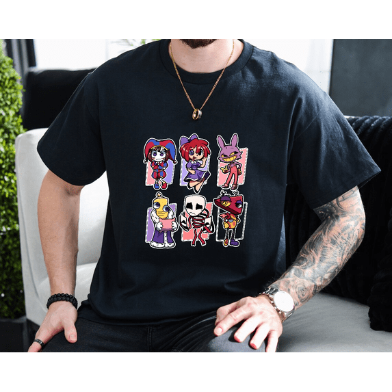 Digital Circus Pomni Cartoon Unisex T-Shirt Unisex T-Shirt, up to size 3XL.