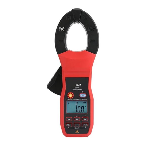 Digital Clamp Earth Ground Resistance Tester Loop Resistance Meter Auto Range 500 Sets Data Storag