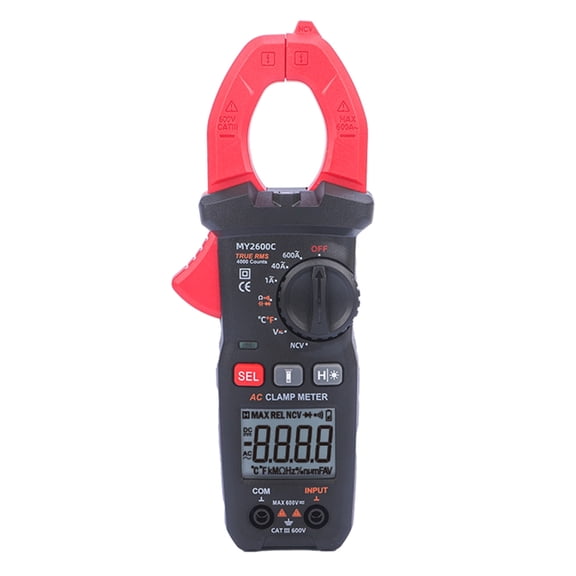 Digital Clamp Meter 600A Current 600V Voltages Ammeter Pliers Auto Rang 4000 Count Multimeter NCV Tester