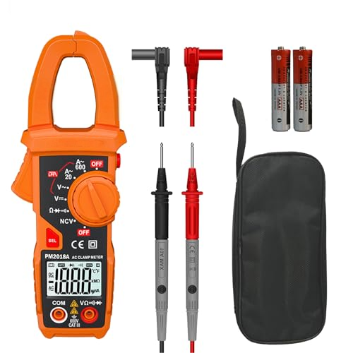 Digital Clamp Meter Auto-Ranging Multimeter Amp Voltage Tester Measure AC Current 600 A, AC/DC Voltage, Resistance, NCV, LPF, Diodes, Continuity and Backlight for Electricians$$
