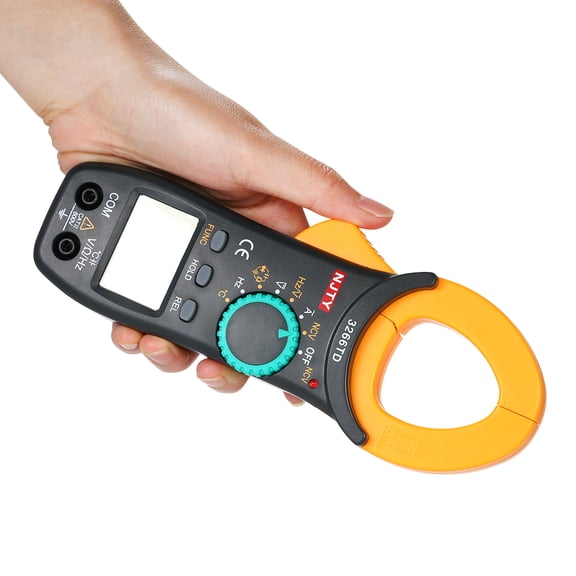 Digital Clamp Meter Autoranging Digital Clamp Meter 4000 Counts Auto Range Multimeter with NCV Test AC/DC Voltage AC Current Portable Handheld Multimeter LCD Diaplay Measuring Resistance
