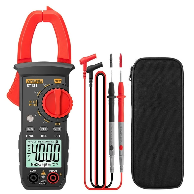 Bxmavoj Digital Clamp Meter 4000 Counts AC DC Multimeter with LCD Display ABS 183 488 33 mm