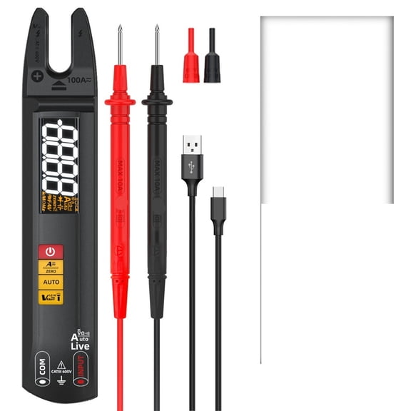 Digital Clamp Meter Fork Smart Ammeter Pliers Current Auto Multimeter Voltage Ohm Electrical Tester