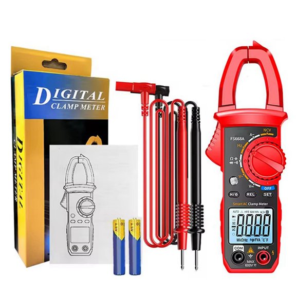 Digital Clamp Meter Multimeter DC/AC Voltage 6000 Counts Current Ammeter Tester Car Amp Hz Capacitance