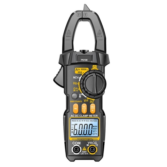 Digital Clamp Meter Voltage Current Tester LCD Display Multimeter Diode Temperature Capacitance ,High&Low Sensitivity