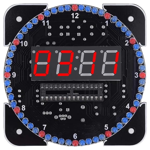 Digital Clock Assembly Set Temperature Display Alarm Auto Brightness for Project