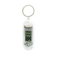 thumbnail image 1 of Digital Clock Battery Operated, Small Digital Clock, 1.8X0.7 In, Transparent Tech Casing, Keychain Display, Quiet Desktop Timing, White, 1 Pc, 1 of 6