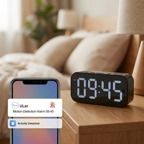 Digital Clock Camera, Security Camera, Motion Detection And Alarm, Suitable for Homes, Offices And Shops, As Well As Smart for Home And Office Equipment