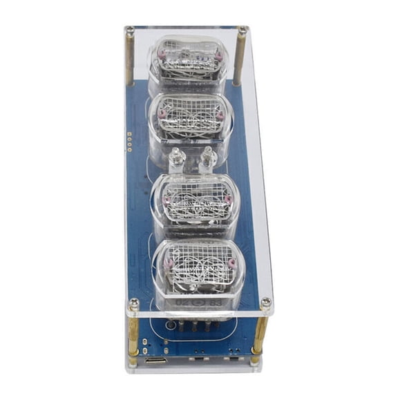 Digital Clock Circuit Board with Adjustable 12/24 Hour Mode for Home Decor and DIY Projects with Acrylic Enclosure