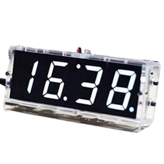 Digital Clock DIY Parts Kit Large 4 Digit LED Display Stylish Design 23