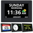 Digital Clock with Date and Day of Week for Elderly12 Alarms Medication Reminder Dementia