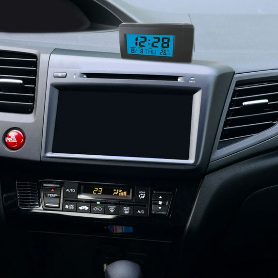 Digital Clock Date Temperature for Auto Car Dashboard Home Table Desk