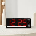 thumbnail image 1 of Digital Clock, Electronic LED Clock With Day Date Temperature Display, DST Auto-Adjust, Adjustable Brightness, Dual Power Cord or Battery, Plastic Case, 6.1 x 2.5 x 1.0 in, 1 of 7