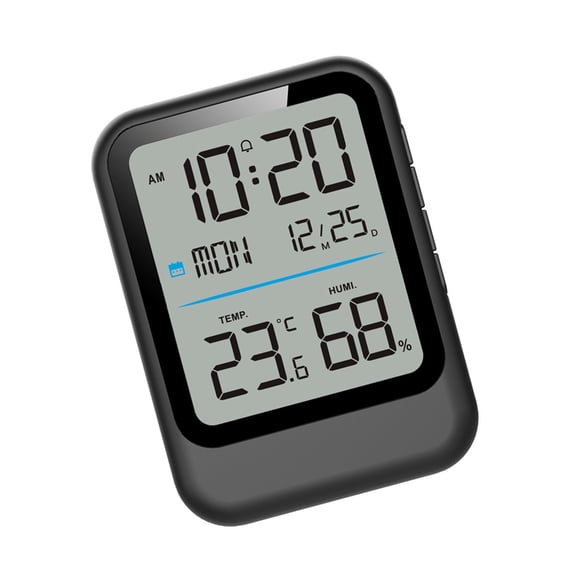 Digital Clock For Home With Temperature Humidity Sensor And Customizable Alerts