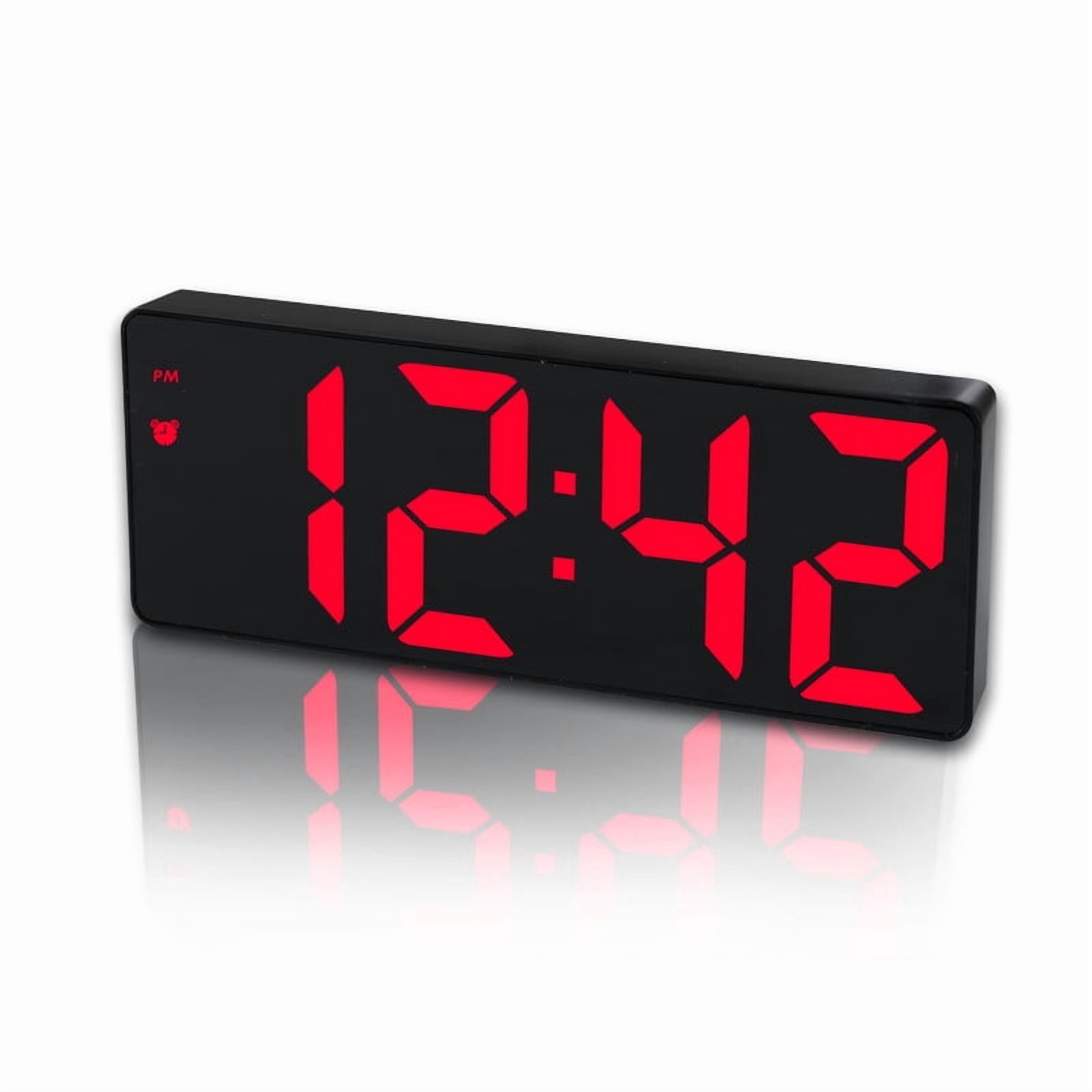 Digital Clock, LED Alarm Clock for Heavy Sleepers, 6.5inch Large ...