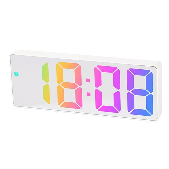 Digital Clock, LED Alarm Clock for Bedroom, Electronic Desktop Clock with Temperature DisplayStyle 4