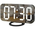 thumbnail image 1 of Digital Clock Large Display, LED Electric Alarm Clocks Mirror Surface for Makeup with Diming Mode, 1 of 7