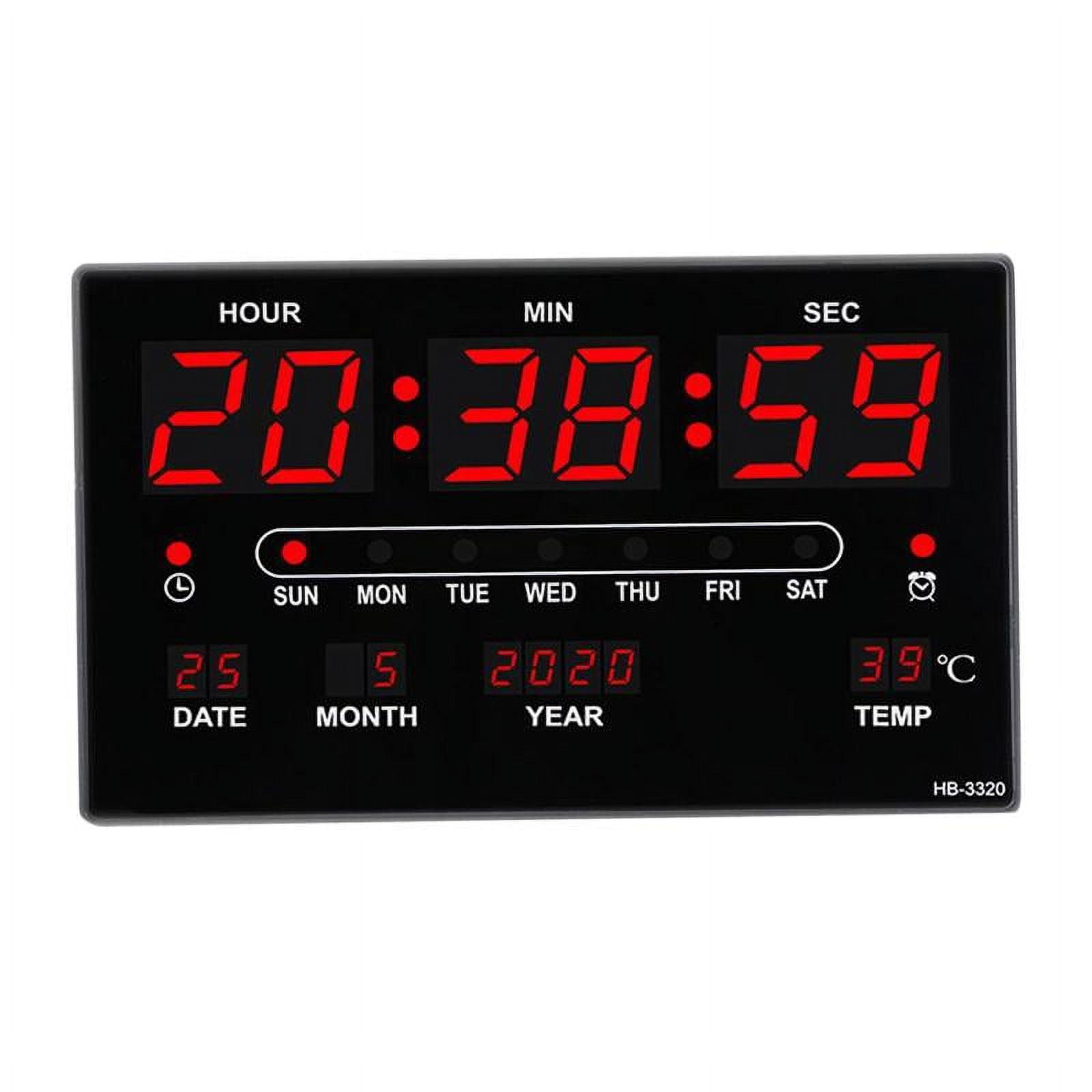 Digital Clock, Large LED Digital Wall Clock, 12/ Digital Alarm Clock