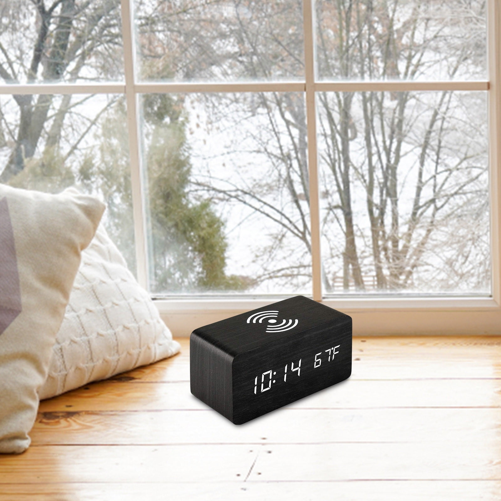 Digital Clock Sound Control Function And Date Temperature Display For