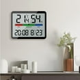 thumbnail image 1 of Digital Clock Temperature Humidity - 3.54x2.76x0.63in, Large Screen Display Alarm Clock with Date Wireless Wall Mount Desk Stand for Home Office Bedroom, 1 of 7