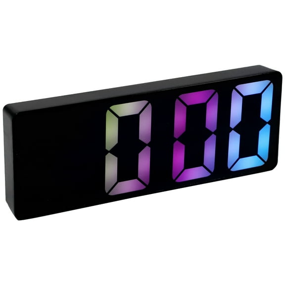 ifundom Black Large Screen LED Digital Alarm Clock with Snooze, Adjustable Brightness, Perfect for Home and Office Decor
