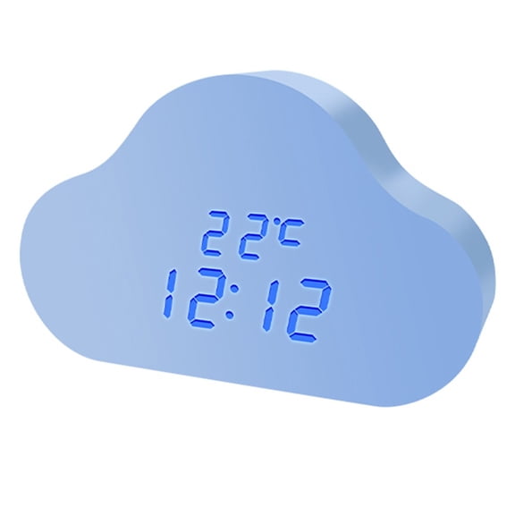Digital Clock With 24 Hour Display And Unique Cloud Design For Modern Interiors