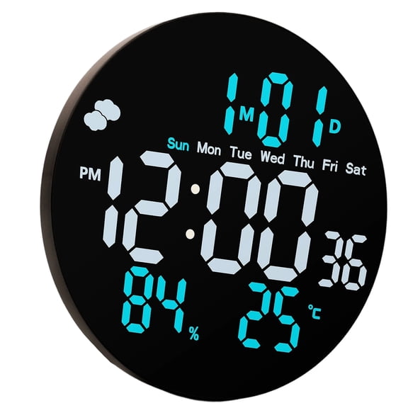 Digital Clock With Environmental Monitoring Auto Brightness Adjustment Two Alarm Systems Date Time Temperature Display