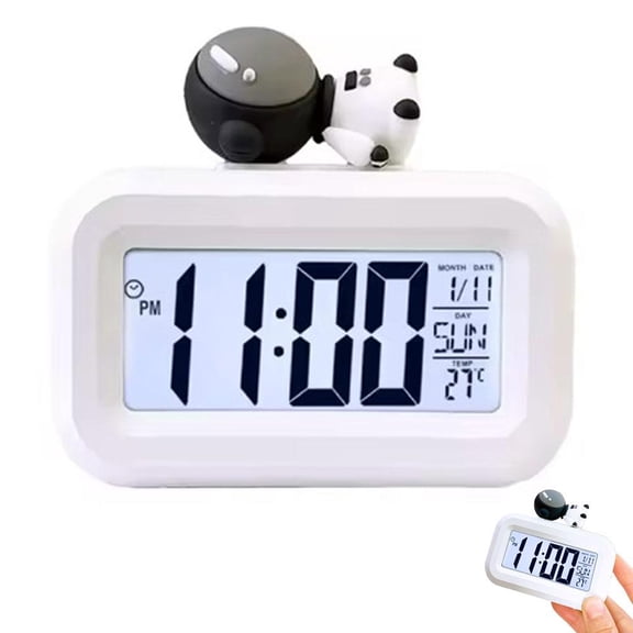 Digital Clock with LED Screen Calendar Alarm and Temperature Display for Bedroom Desktop
