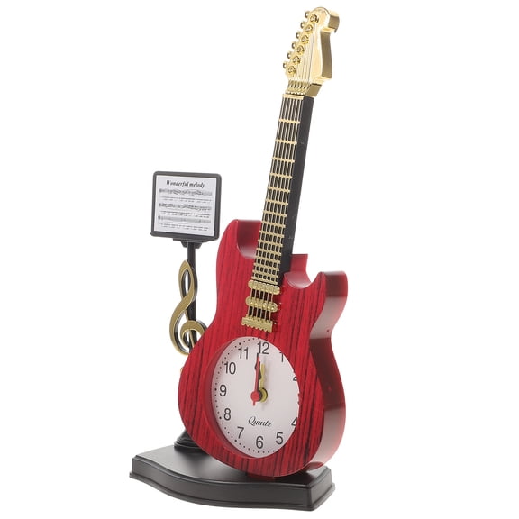 FELTECHELECTR Standing Clock Red Plastic 1Pcs 9.4x4.6in