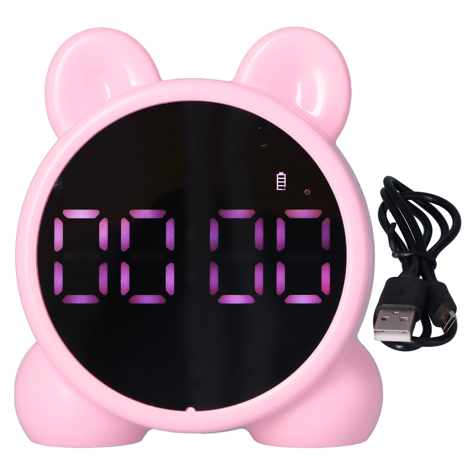 Digital Clocks Speaker, Cat Ear Children's Speaker Alarm Clock For Kids