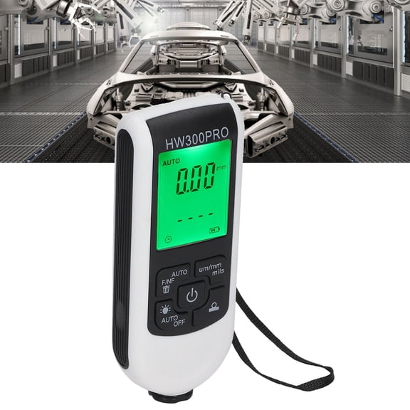 Digital Coating Thickness Gauge ABS with Portable Rope Automatic Shutdown Function Paint Coating Meter for Outdoor