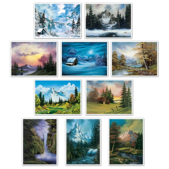 (Digital Code) Bob Ross Set of 2 Lithograph AutoT