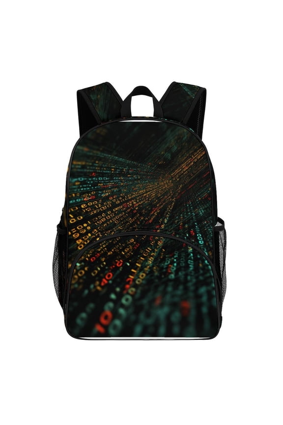Digital Code Flowing Endlessly Backpacks for Backpack for Bookbag