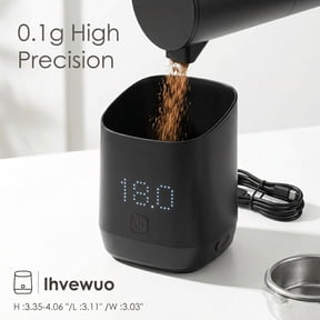 Espresso Scale and Digital Coffee Bean Dosing Cup with LED Display 500g/0.1g High Precision Fits 58mm Portafilter Rechargeable