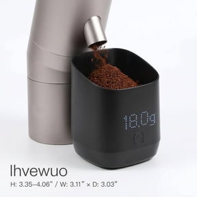 Digital Coffee Bean Dosing Cup with LED Scale High Precision Ground Measurer (blackcoffeescale )