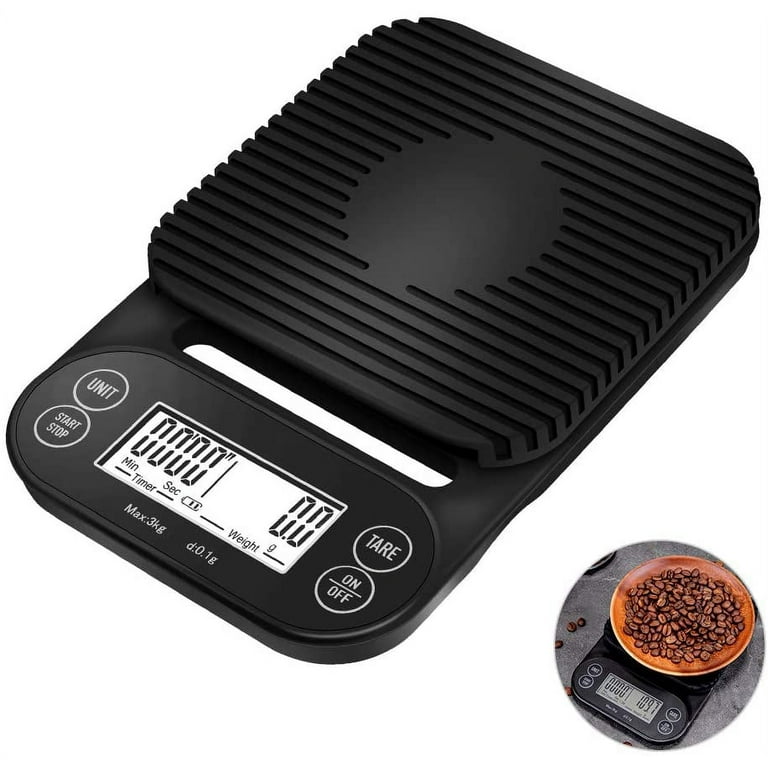 Digital Coffee Scale With Timer, Electric Kitchen Scale Food Scale