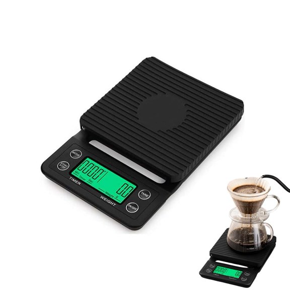 Digital Coffee Scale, High Precision Kitchen Food Scale with Timer, 0.1g High-Precision Weighing, Digital Espresso Scales with Timer for Pour Over and Drip Coffee